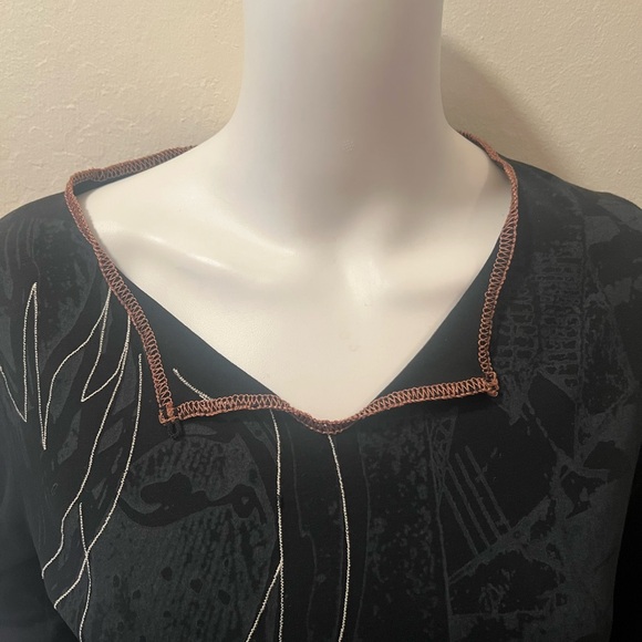 Cop.Copine Black and Orange Long Sleeve Top - Picture 6 of 10